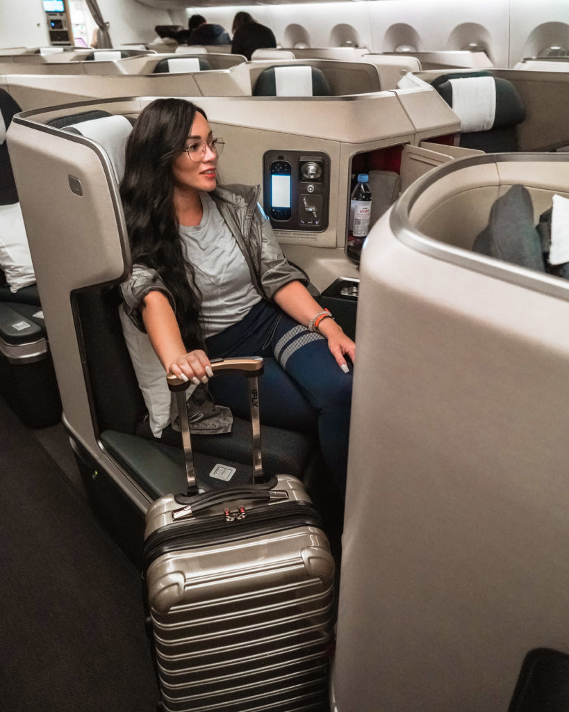 Isabella in Cathay Pacific Business Class