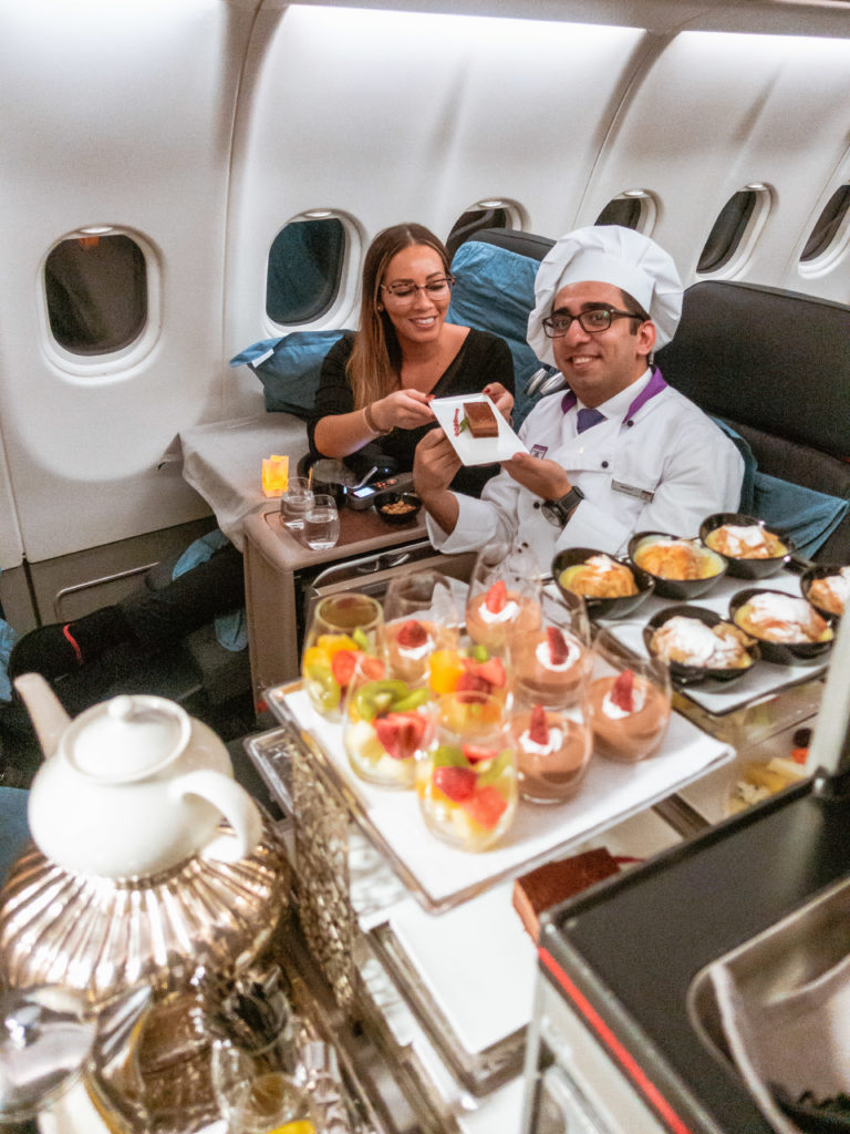 Turkish Airlines onboard chef with Isabella Garofanelli