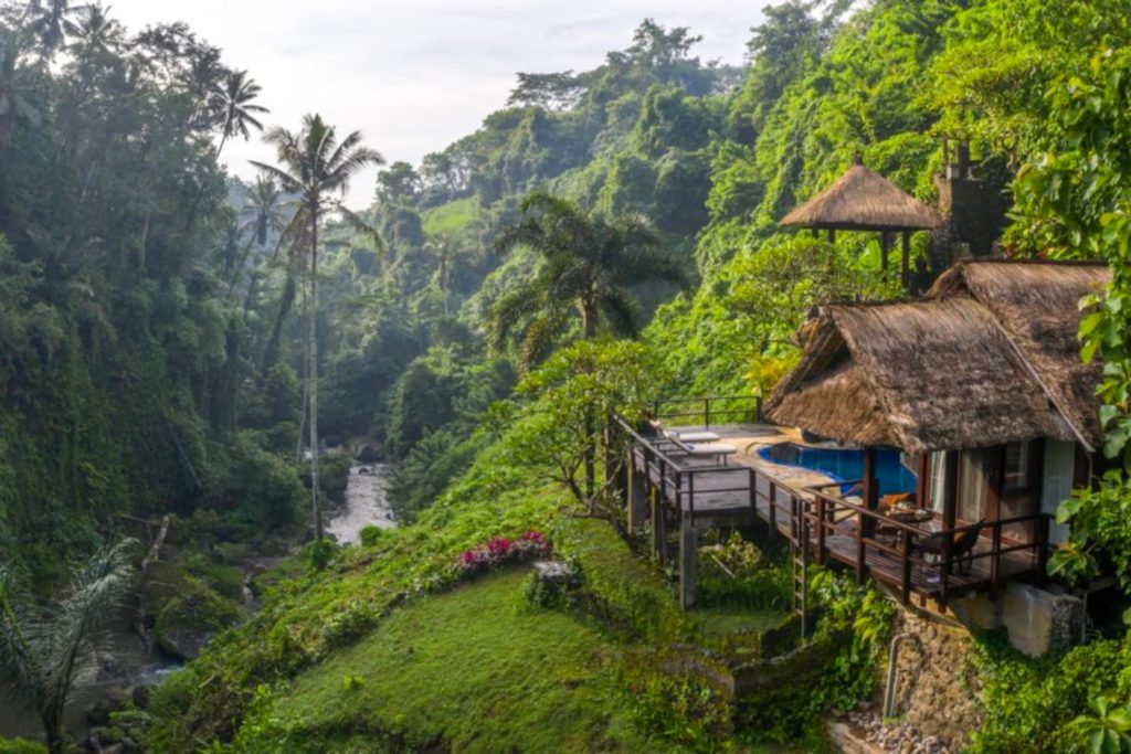 Exterior shot of Villa Cella Bella, a luxury Airbnb in Bali
