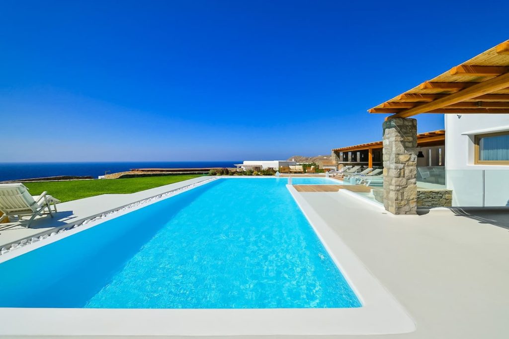 Ginger White villa, a Infinity pool at Ginger White villa, a luxury Airbnb in Mykonos