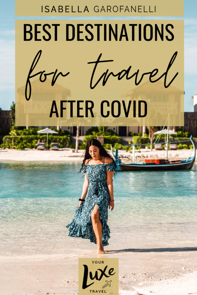 Blog graphic that reads "Best Destinations for Travel After Covid"
