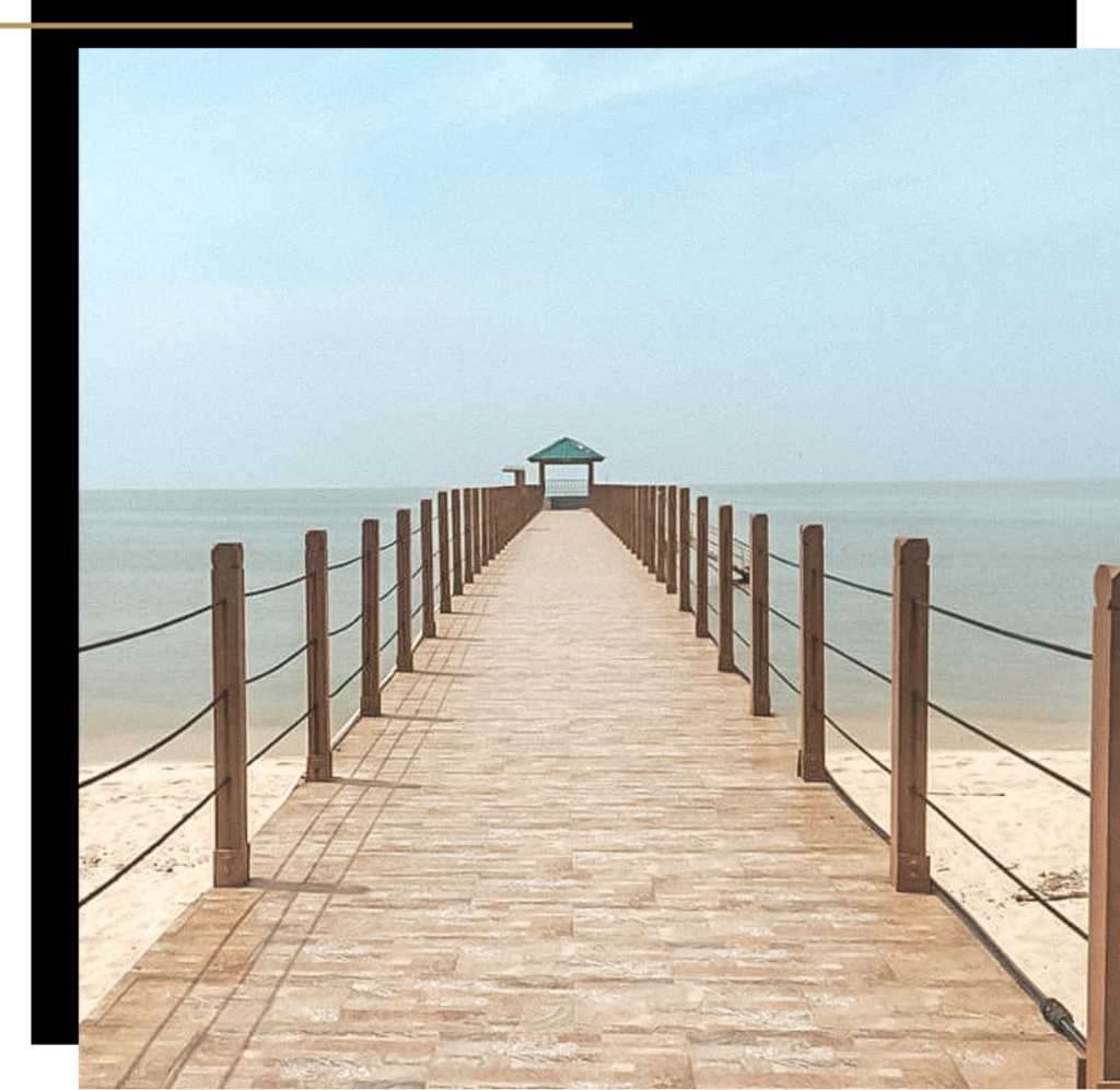 The pier at turtle beach, Penang National Park