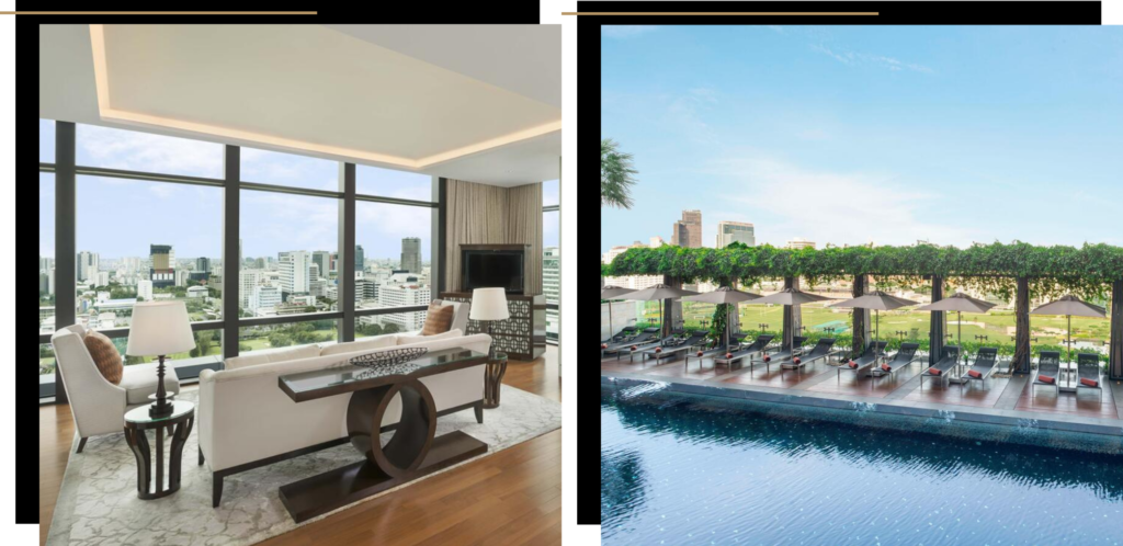 Suite and pool at the St. Regis Hotel in Bangkok