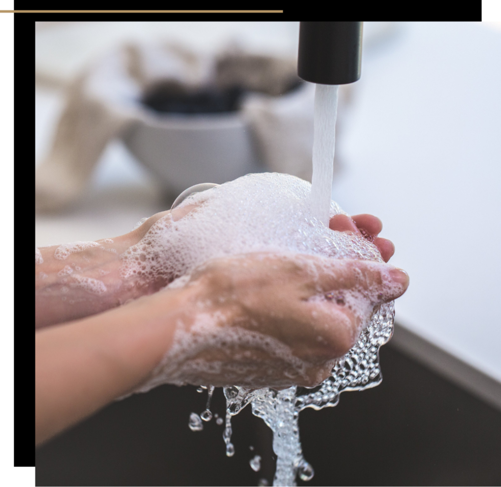 Washing hands for physical and mental wellbeing