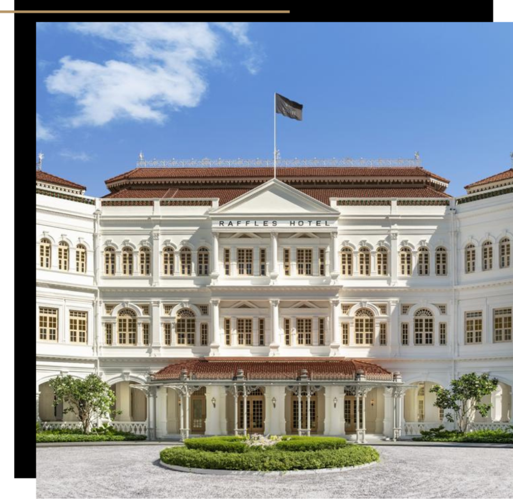 Raffles luxury hotel in Singapore