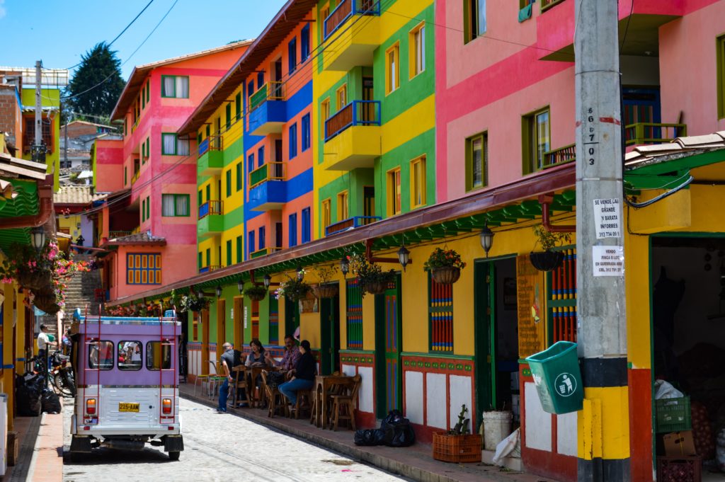 colourful houses in Colombia