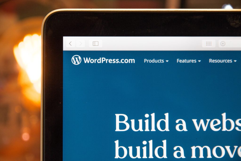 A laptop screen with WordPress open in the internet browser