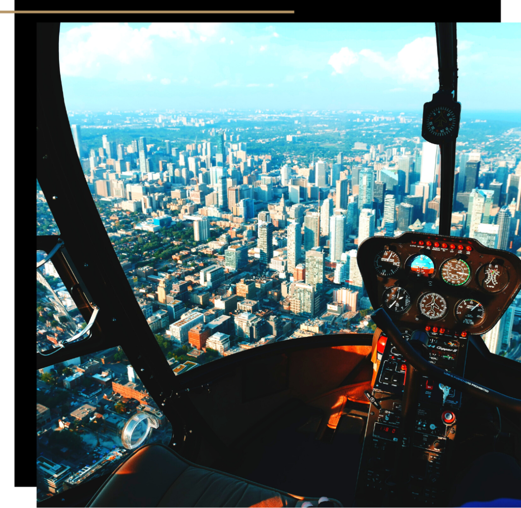 A helicopter over New York