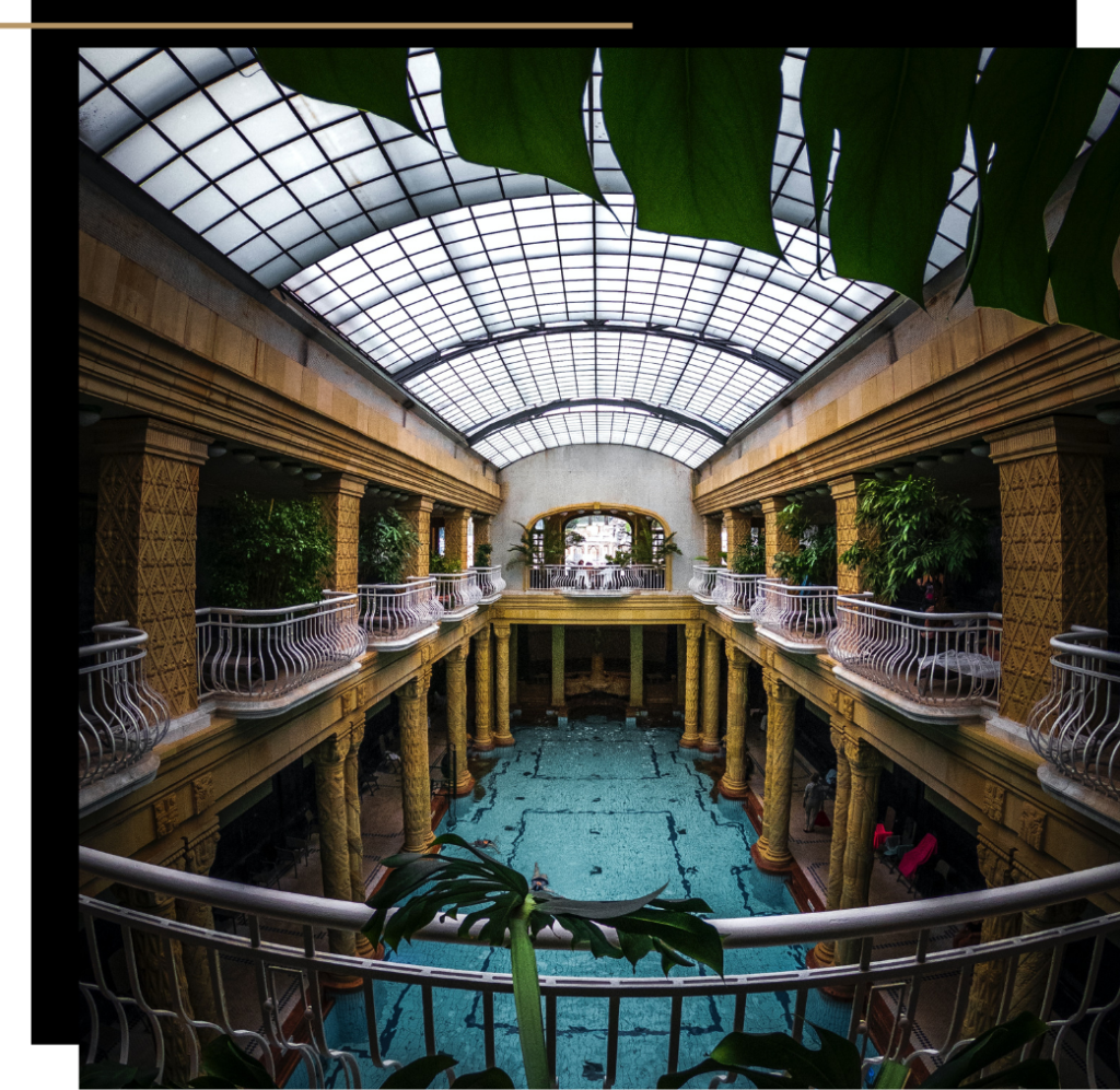 A spa bath in Budapest, Hungary