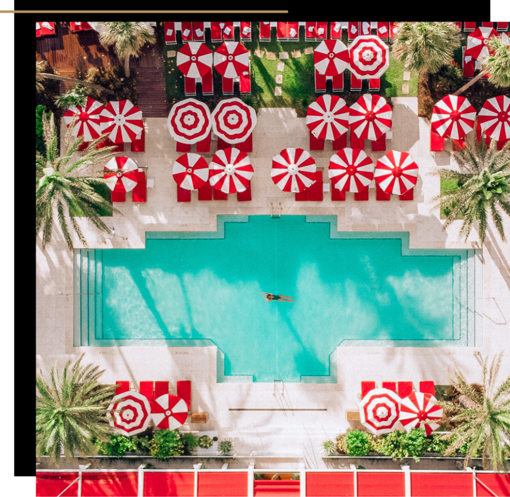 The pool at the Faena Hotel in Miami